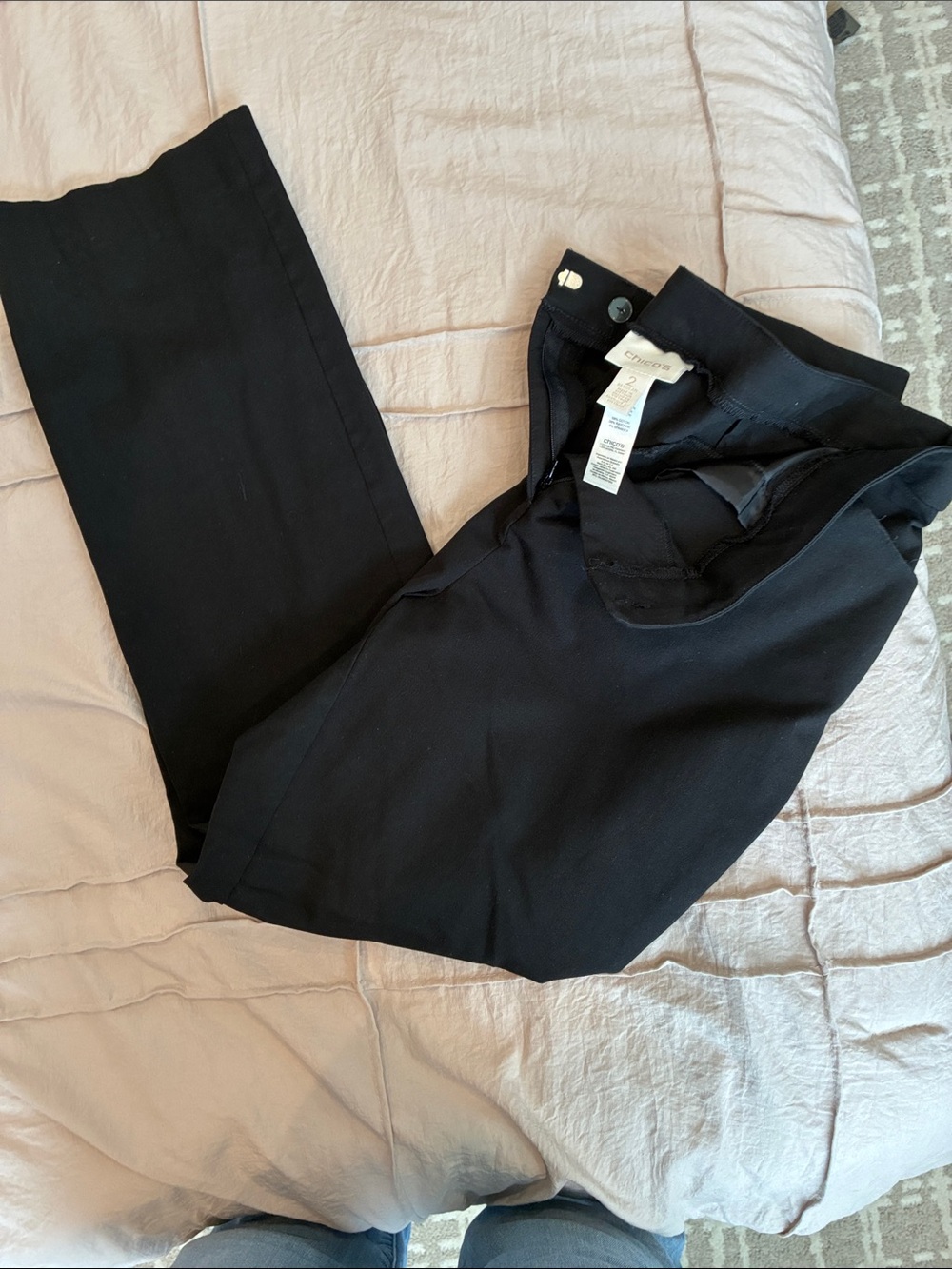 Chico's Black Tailored Straight-Leg Pants